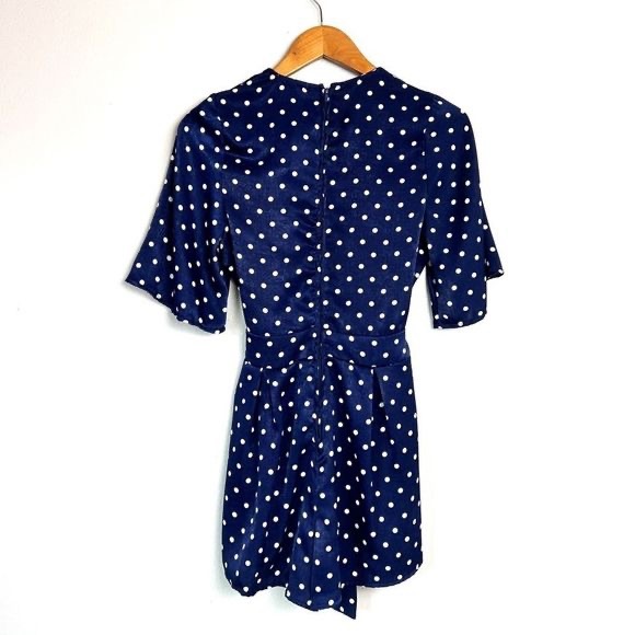 Blue and White Polka Dot Romper - Picture 3 of 3